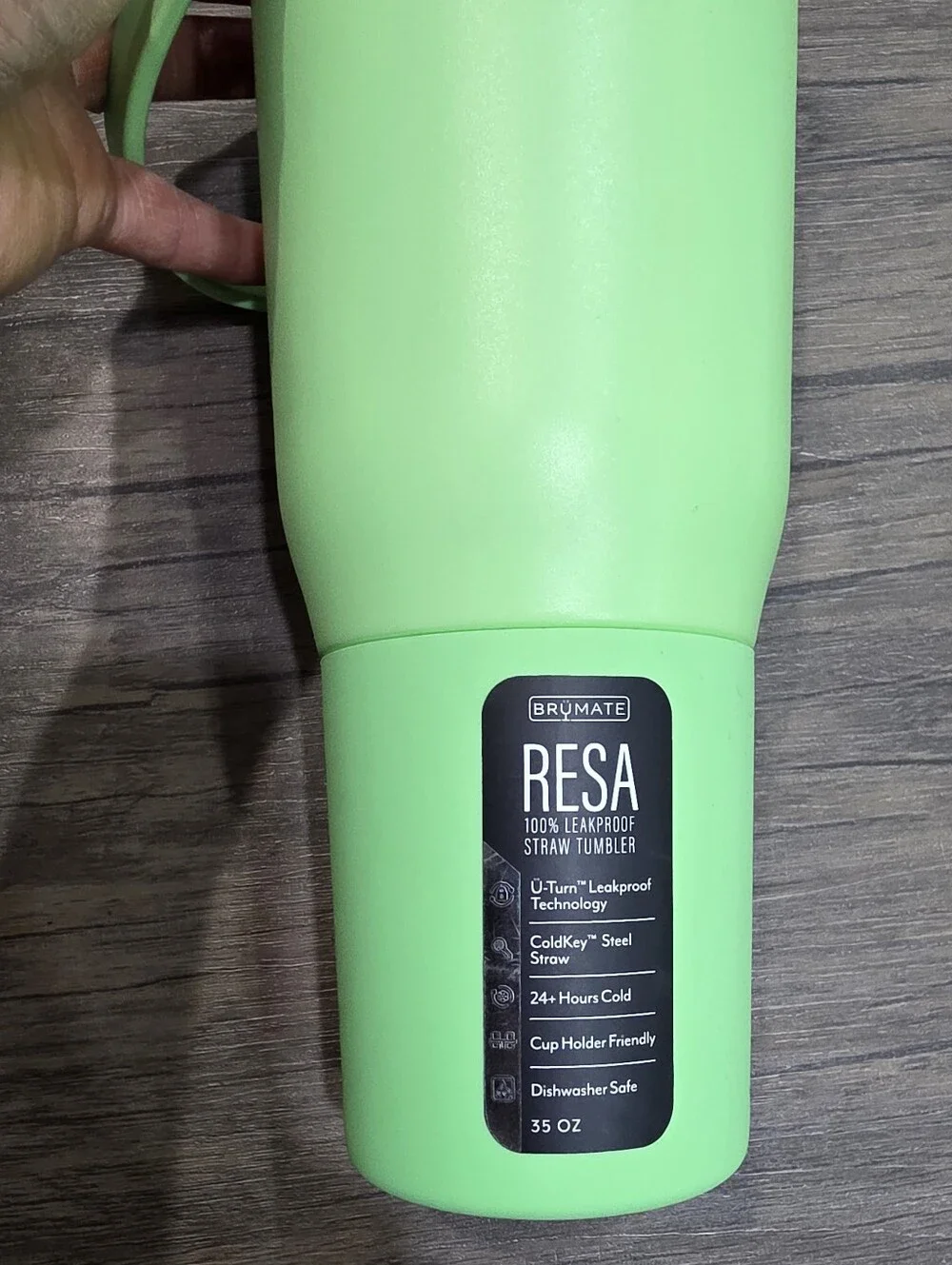 NWT BrüMate Resa 35 oz Leakproof Insulated Straw Tumbler Kiwi Green